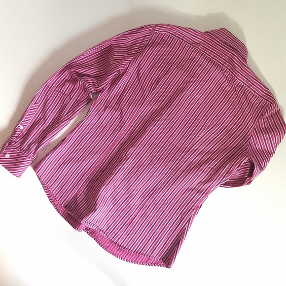 Lilly Pulitzer Pink Black Stripe Button Down Top - Picture 3 of 5